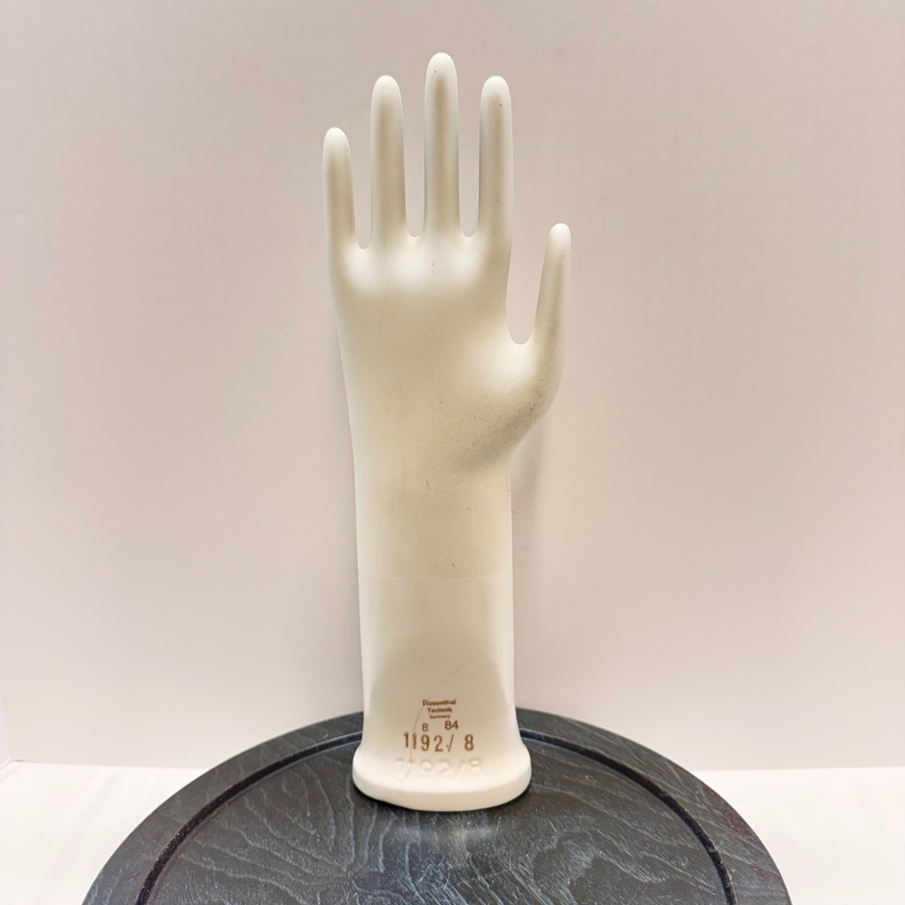 VTG‎ Rosenthal Technik Germany White Porcelain Glove Hand Mannequin Display Art